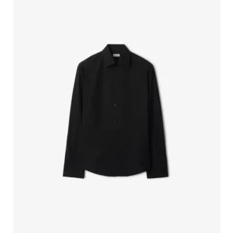 Bavlněná hedvábná košile do smokingu se slim fit střihem