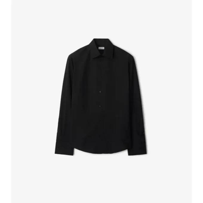 Bavlněná hedvábná košile do smokingu se slim fit střihem Bavlněná hedvábná košile do smokingu se slim fit střihem