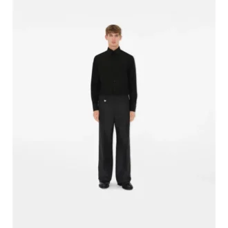 Bavlněná hedvábná košile do smokingu se slim fit střihem