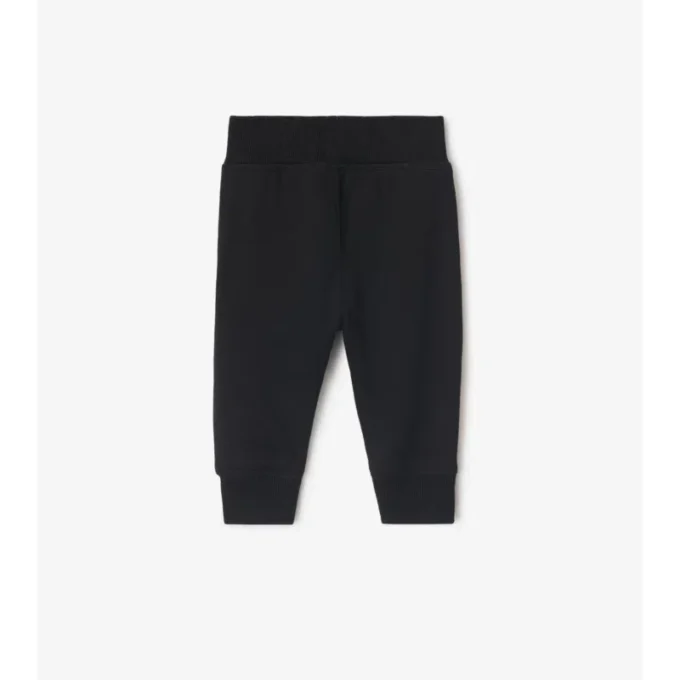 Bavlněné joggingové kalhoty s kostkovaným lemováním