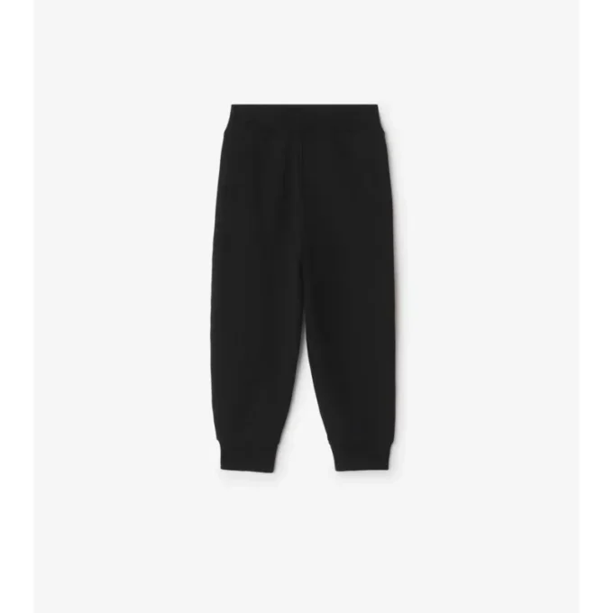 Bavlněné joggingové kalhoty s kostkovaným lemováním Bavlněné joggingové kalhoty s kostkovaným lemováním