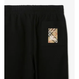 Bavlněné joggingové kalhoty s kostkovaným štítkem