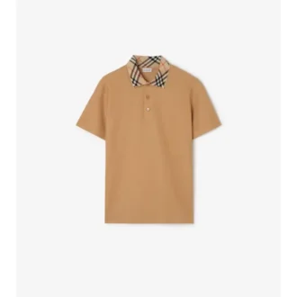 Bavlněná polo košile s límečkem s kostkovaným vzorem