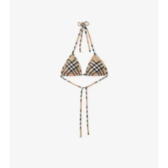 Bikini top s kostkovaným vzorem