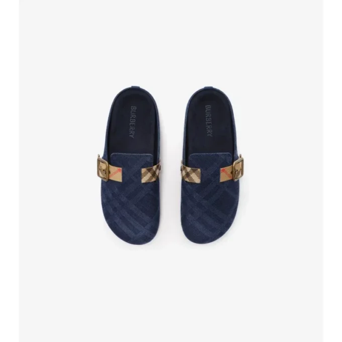Denim dřeváky Urchin s kostkovaným vzorem Denim dřeváky Urchin s kostkovaným vzorem