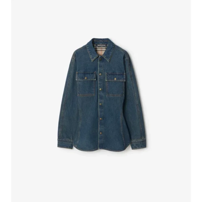 Denim košile s rozšířeným střihem Denim košile s rozšířeným střihem