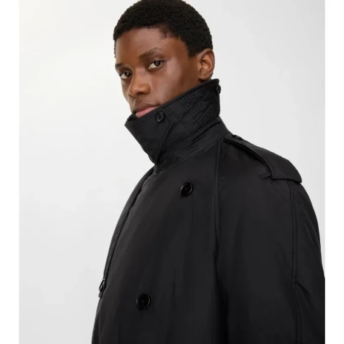 Dlouhý bavlněný nylonový Trench Coat s výplní Dlouhý bavlněný nylonový Trench Coat s výplní