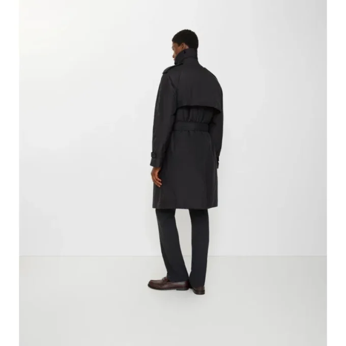 Dlouhý bavlněný nylonový Trench Coat s výplní Dlouhý bavlněný nylonový Trench Coat s výplní