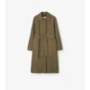 Dlouhý Car Coat z gabardínu Dlouhý Car Coat z gabardínu