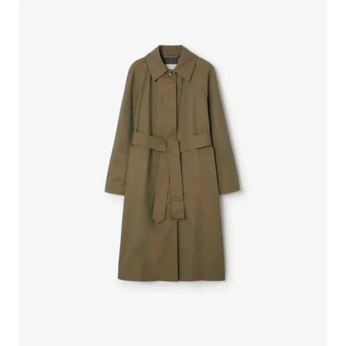 Dlouhý Car Coat z gabardínu Dlouhý Car Coat z gabardínu