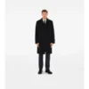 Dlouhý Car Coat z gabardínu Dlouhý Car Coat z gabardínu