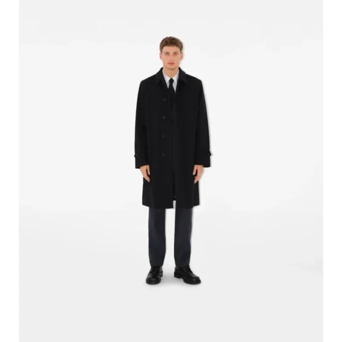 Dlouhý Car Coat z gabardínu Dlouhý Car Coat z gabardínu