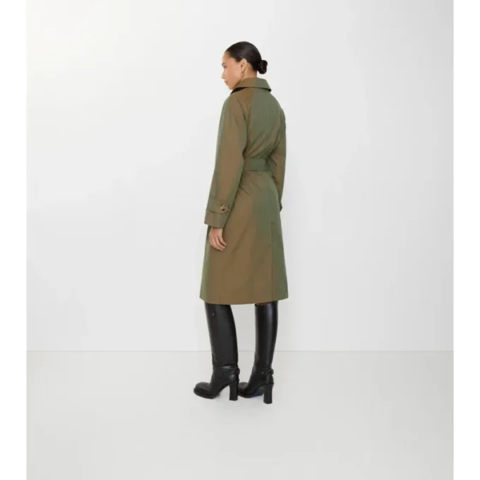 Dlouhý Car Coat z gabardínu Dlouhý Car Coat z gabardínu