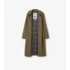 Dlouhý Car Coat z gabardínu Dlouhý Car Coat z gabardínu