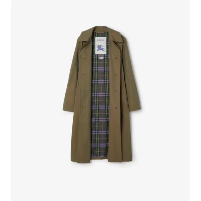 Dlouhý Car Coat z gabardínu Dlouhý Car Coat z gabardínu