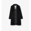 Dlouhý Car Coat z gabardínu Dlouhý Car Coat z gabardínu