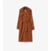 Dlouhý Castleford Trench Coat z nubuku Dlouhý Castleford Trench Coat z nubuku