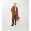 Dlouhý Castleford Trench Coat z nubuku Dlouhý Castleford Trench Coat z nubuku