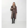 Dlouhý Fitzrovia Trench Coat z viskózové směsi s barokním vzorem Dlouhý Fitzrovia Trench Coat z viskózové směsi s barokním vzorem