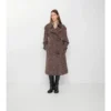 Dlouhý Fitzrovia Trench Coat z viskózové směsi s barokním vzorem Dlouhý Fitzrovia Trench Coat z viskózové směsi s barokním vzorem