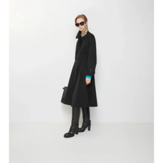 Dlouhý gabardénový Car Coat Ellingham Fit-And-Flare