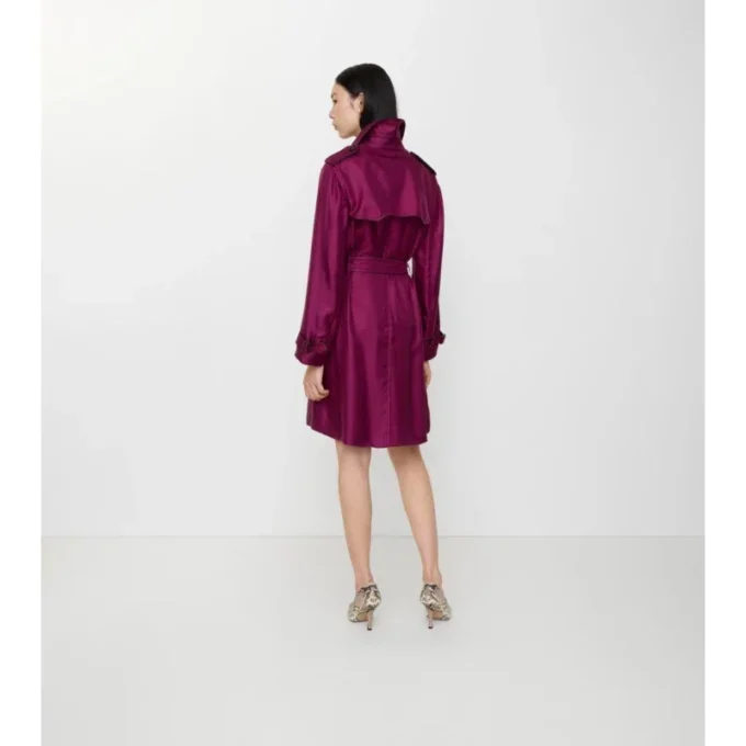 Dlouhý hedvábný Trench Coat Foxfield Dlouhý hedvábný Trench Coat Foxfield