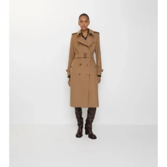 Dlouhý kašmírový Kensington Trench Coat