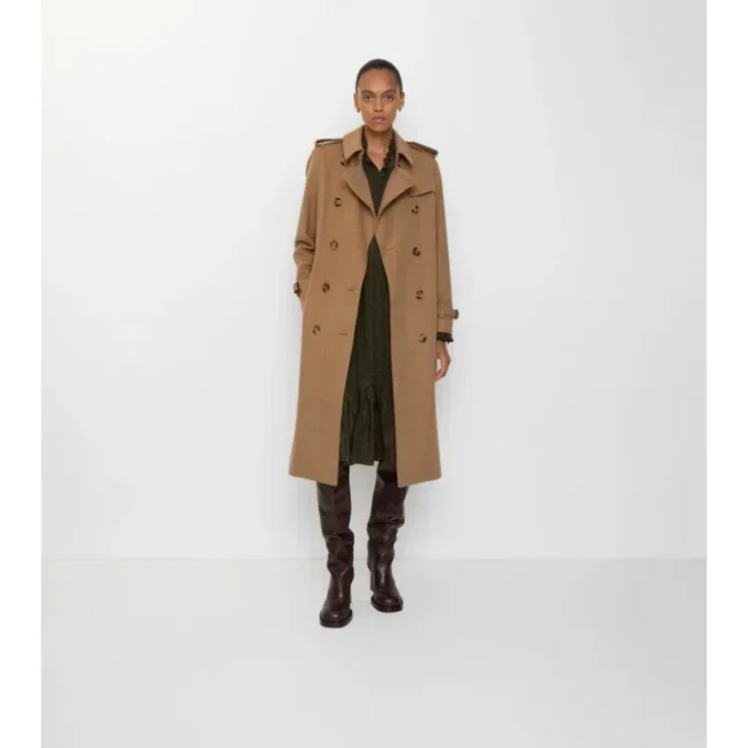 Dlouhý kašmírový Kensington Trench Coat Dlouhý kašmírový Kensington Trench Coat