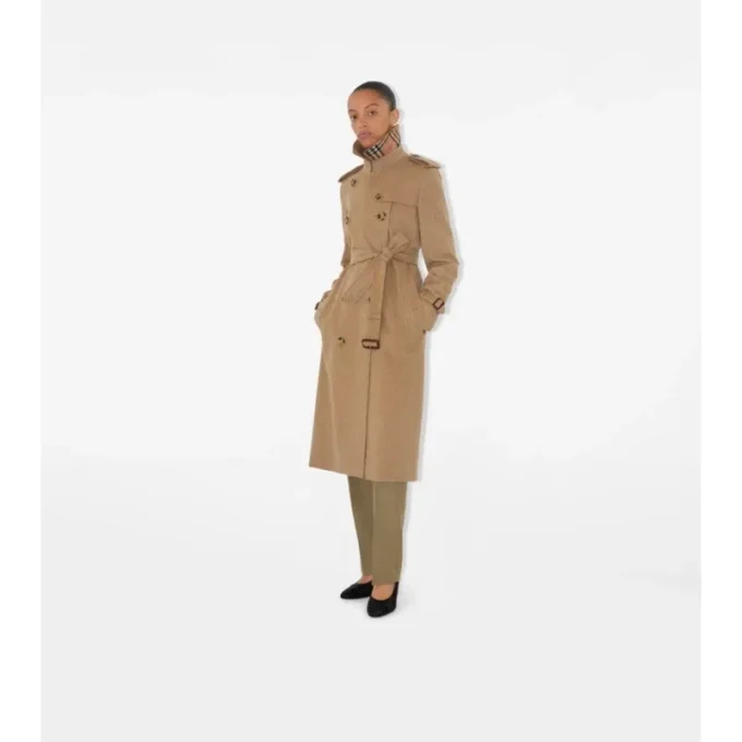 Dlouhý kašmírový Kensington Trench Coat Dlouhý kašmírový Kensington Trench Coat