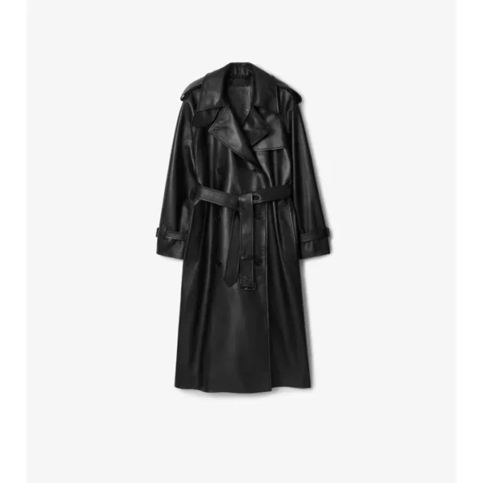 Dlouhý kožený Trench Coat Castleford Dlouhý kožený Trench Coat Castleford