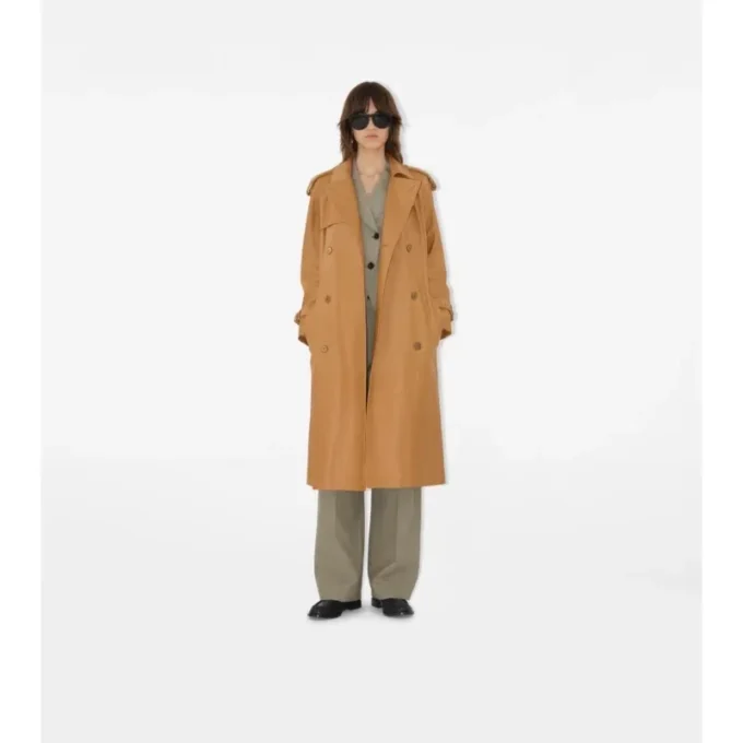 Dlouhý kožený Trench Coat Castleford Dlouhý kožený Trench Coat Castleford