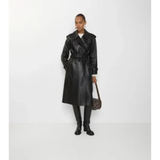 Dlouhý kožený Trench Coat Castleford
