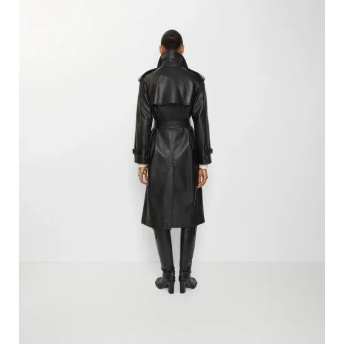 Dlouhý kožený Trench Coat Castleford Dlouhý kožený Trench Coat Castleford