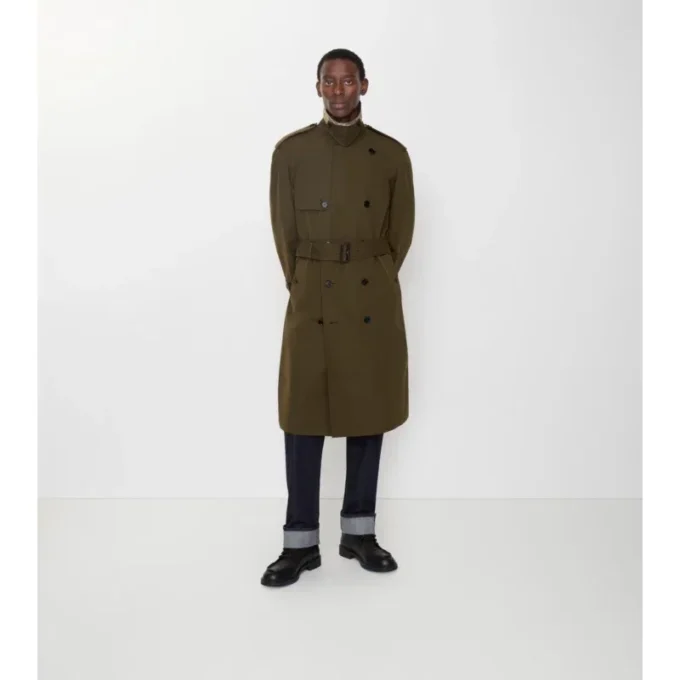 Dlouhý lehký bavlněný Trench Coat