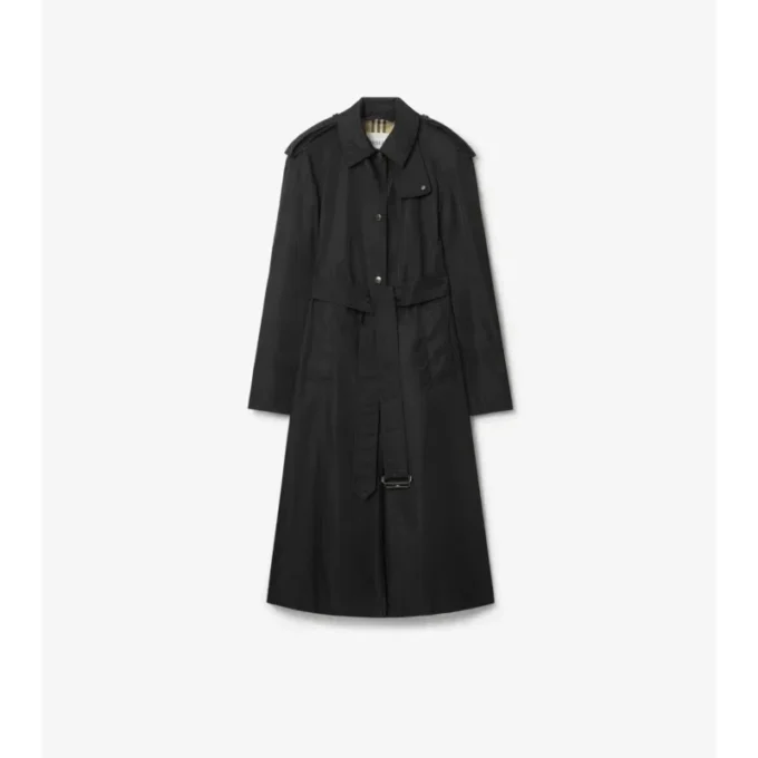Dlouhý nylonový Car Coat s kapucí Dlouhý nylonový Car Coat s kapucí