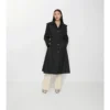 Dlouhý nylonový Car Coat s kapucí Dlouhý nylonový Car Coat s kapucí