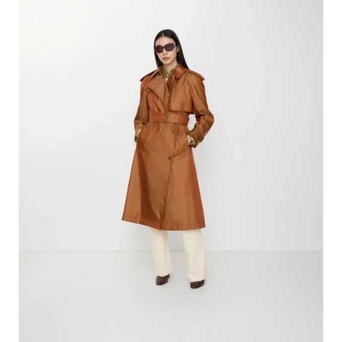 Dlouhý nylonový Trench Coat Dlouhý nylonový Trench Coat