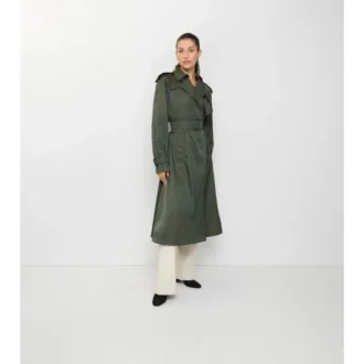 Dlouhý nylonový Trench Coat s kapucí