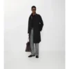 Dlouhý oboustranný vlněný Car Coat Parkbury s kostkovaným vzorem Dlouhý oboustranný vlněný Car Coat Parkbury s kostkovaným vzorem