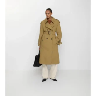 Dlouhý plátěný Trenč Coat Fitzrovia s podšívkou
