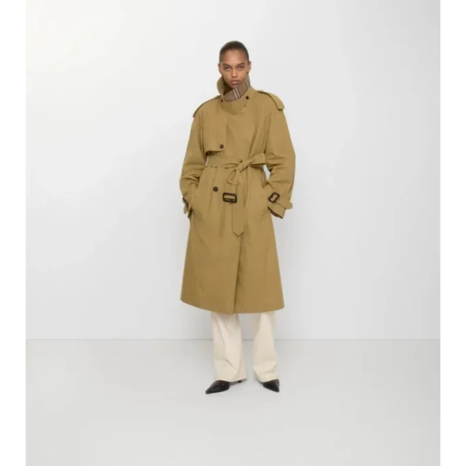 Dlouhý plátěný Trenč Coat Fitzrovia s podšívkou Dlouhý plátěný Trenč Coat Fitzrovia s podšívkou