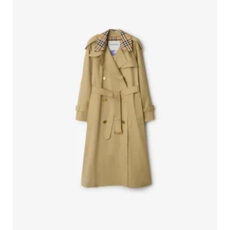 Dlouhý Trench Coat Castleford s kostkovaným límcem