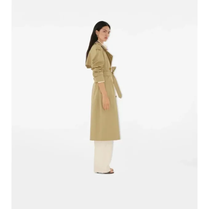 Dlouhý Trench Coat Castleford s kostkovaným límcem Dlouhý Trench Coat Castleford s kostkovaným límcem