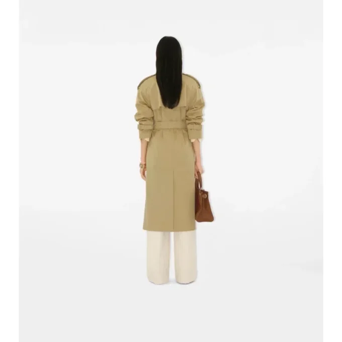 Dlouhý Trench Coat Castleford s kostkovaným límcem Dlouhý Trench Coat Castleford s kostkovaným límcem