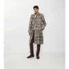 Dlouhý Trench Coat Foxfield s kostkovaným potiskem a efektem rafie Dlouhý Trench Coat Foxfield s kostkovaným potiskem a efektem rafie