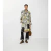 Dlouhý Trench Coat Foxfield z hedvábí s potiskem tarotových karet Dlouhý Trench Coat Foxfield z hedvábí s potiskem tarotových karet