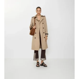 Dlouhý Trench Coat Foxfield z hedvábné bavlny