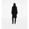 Dlouhý Trench Coat z gabardénu s kostkovaným límcem Dlouhý Trench Coat z gabardénu s kostkovaným límcem