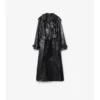 Dlouhý Trench Coat z reliéfní kůže Dlouhý Trench Coat z reliéfní kůže