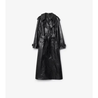 Dlouhý Trench Coat z reliéfní kůže